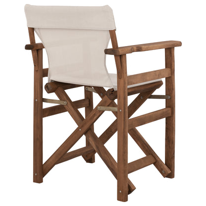 DIRECTOR'S CHAIR LEMNOS WALNUT ECRU TEXTILENE 57x54x88,5