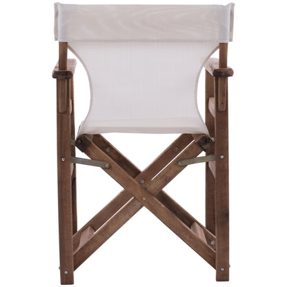 DIRECTOR'S CHAIR LEMNOS WALNUT ECRU TEXTILENE 57x54x88,5