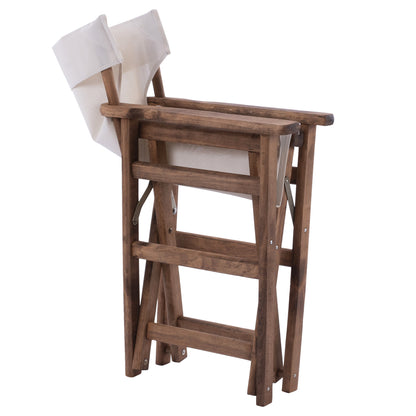 DIRECTOR'S CHAIR LEMNOS WALNUT ECRU TEXTILENE 57x54x88,5