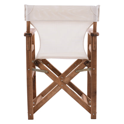 DIRECTOR'S CHAIR LEMNOS WALNUT ECRU TEXTILENE 57x54x88,5