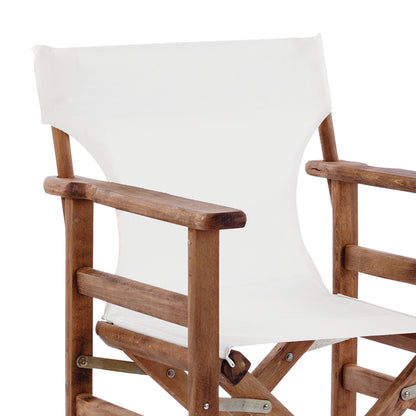 DIRECTOR'S CHAIR LEMNOS WALNUT ECRU TEXTILENE 57x54x88,5