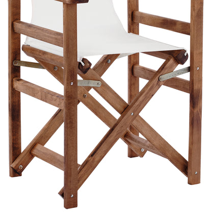 DIRECTOR'S CHAIR LEMNOS WALNUT ECRU TEXTILENE 57x54x88,5