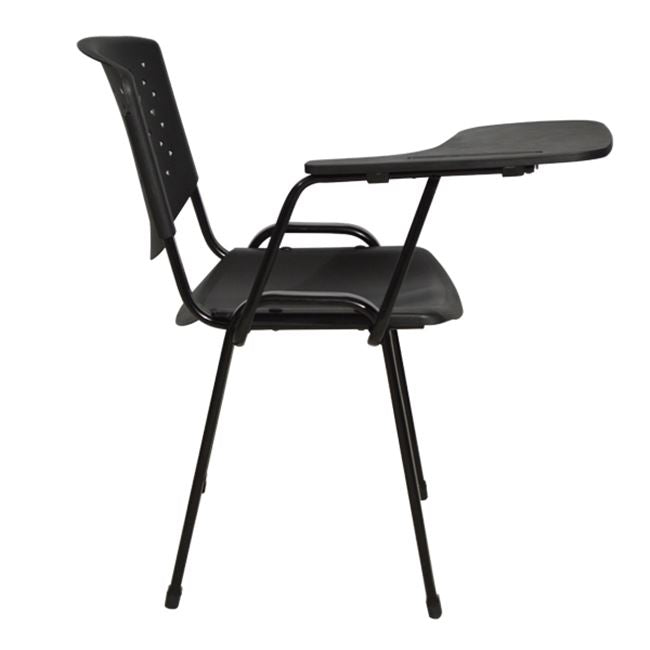 CONFERENCE CHAIR WITH POLYCARBONATE TABLET & METAL IN BLACK 52x55x77