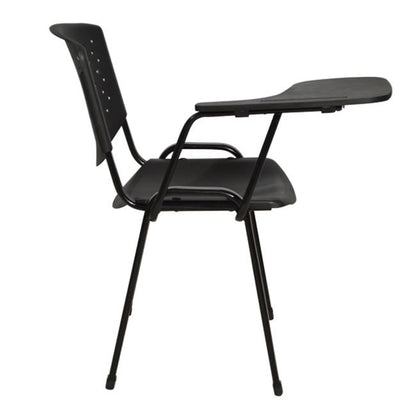 CONFERENCE CHAIR WITH POLYCARBONATE TABLET & METAL IN BLACK 52x55x77