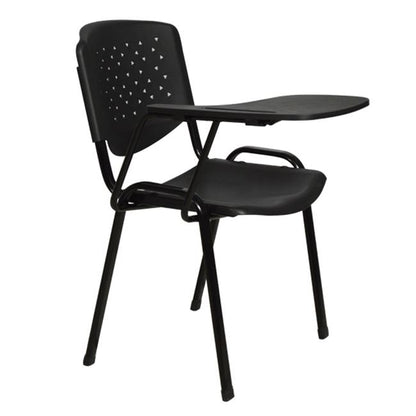 CONFERENCE CHAIR WITH POLYCARBONATE TABLET & METAL IN BLACK 52x55x77