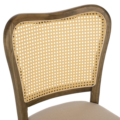 ΚΑΡΕΚΛΑ ΤΟΟΝ ΞΥΛΟ RATTAN ΥΦΑΣΜΑ 47x52x91,5