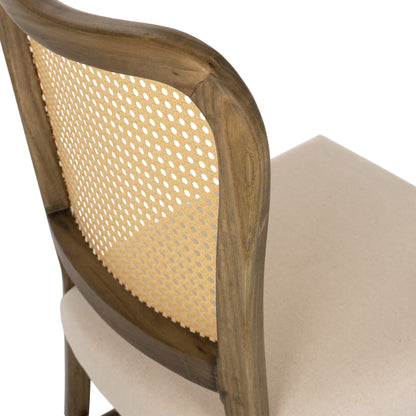 ΚΑΡΕΚΛΑ ΤΟΟΝ ΞΥΛΟ RATTAN ΥΦΑΣΜΑ 47x52x91,5