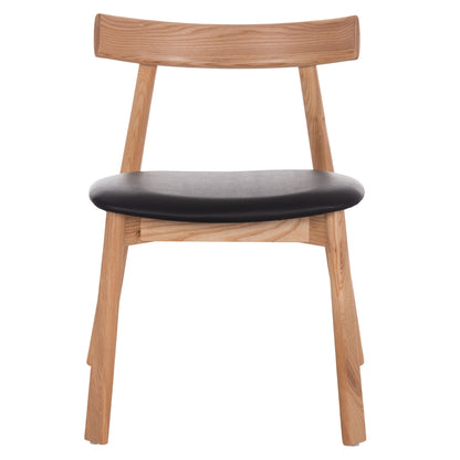 KΑΡΕΚΛΑ ΤΡΑΠΕΖΑΡΙΑΣ SEKAN RUBBERWOOD ΜΑΥΡΟ PU 60x54x72