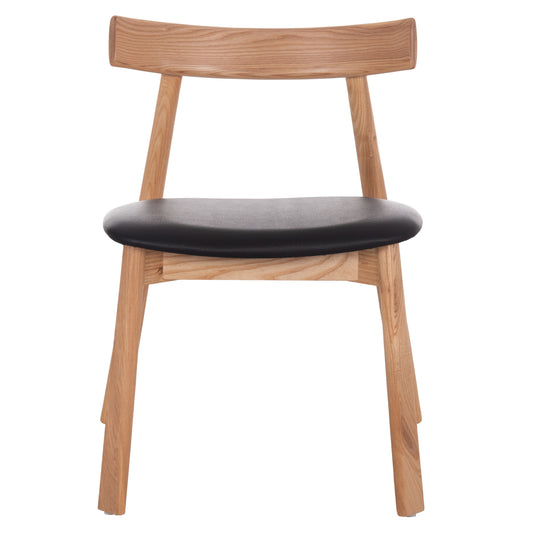 KΑΡΕΚΛΑ ΤΡΑΠΕΖΑΡΙΑΣ SEKAN RUBBERWOOD ΜΑΥΡΟ PU 60x54x72