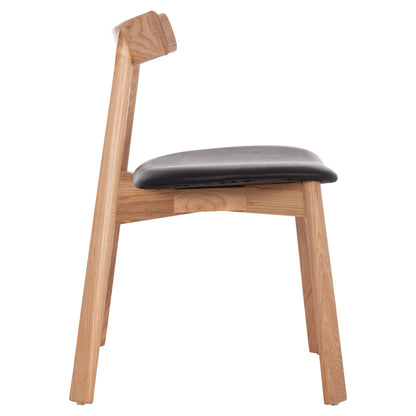 KΑΡΕΚΛΑ ΤΡΑΠΕΖΑΡΙΑΣ SEKAN RUBBERWOOD ΜΑΥΡΟ PU 60x54x72