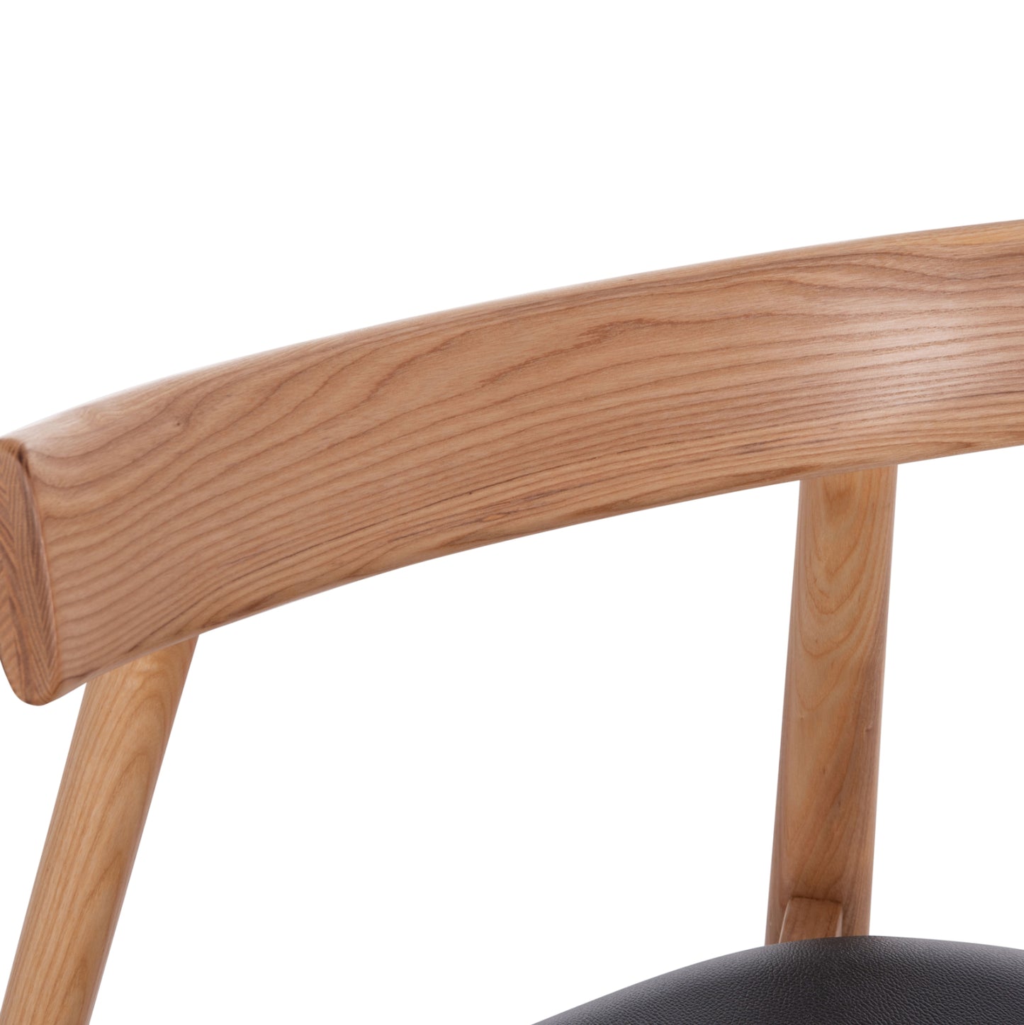 KΑΡΕΚΛΑ ΤΡΑΠΕΖΑΡΙΑΣ SEKAN RUBBERWOOD ΜΑΥΡΟ PU 60x54x72