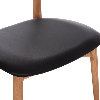 KΑΡΕΚΛΑ ΤΡΑΠΕΖΑΡΙΑΣ SEKAN RUBBERWOOD ΜΑΥΡΟ PU 60x54x72