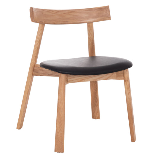 KΑΡΕΚΛΑ ΤΡΑΠΕΖΑΡΙΑΣ SEKAN RUBBERWOOD ΜΑΥΡΟ PU 60x54x72