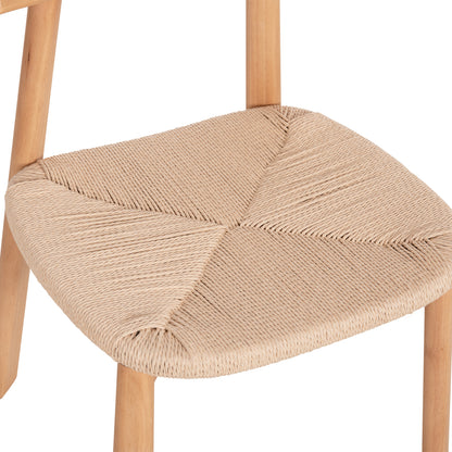 DINING CHAIR OSORIO RUBBERWOOD & ROPE IN NATURAL 51x55x74