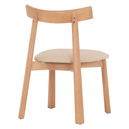 KΑΡΕΚΛΑ ΤΡΑΠΕΖΑΡΙΑΣ OSORIO RUBBERWOOD ΦΥΣΙΚΟ-ΕΚΡΟΥ PU 51x55x74