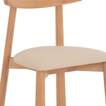 KΑΡΕΚΛΑ ΤΡΑΠΕΖΑΡΙΑΣ OSORIO RUBBERWOOD ΦΥΣΙΚΟ-ΕΚΡΟΥ PU 51x55x74