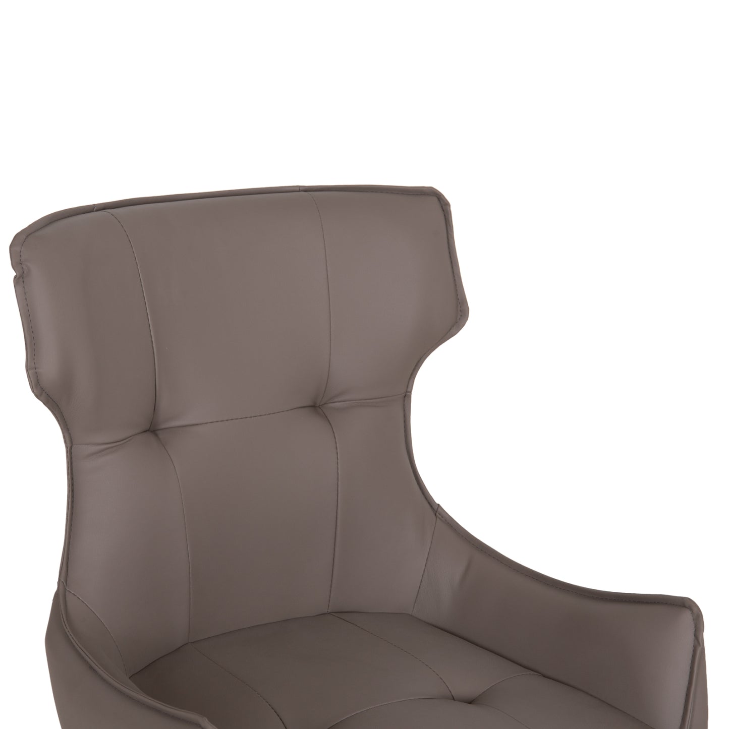 KIRA PU DINING CHAIR WITH GREY METAL LEGS 56x60x85