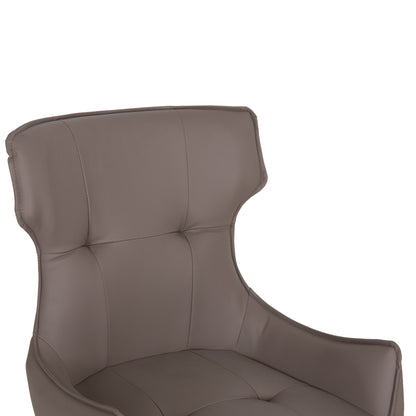 KIRA PU DINING CHAIR WITH GREY METAL LEGS 56x60x85