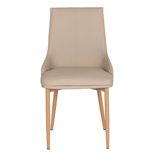ΚΑΡΕΚΛΑ ΤΡΑΠΕΖΑΡΙΑΣ NORDIK PU ΣΕ ΚΡΕΜ ΜΕΤΑΛ. ΠΟΔΙΑ WOOD GRAIN 47x50x86