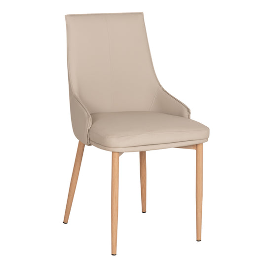 ΚΑΡΕΚΛΑ ΤΡΑΠΕΖΑΡΙΑΣ NORDIK PU ΣΕ ΚΡΕΜ ΜΕΤΑΛ. ΠΟΔΙΑ WOOD GRAIN 47x50x86