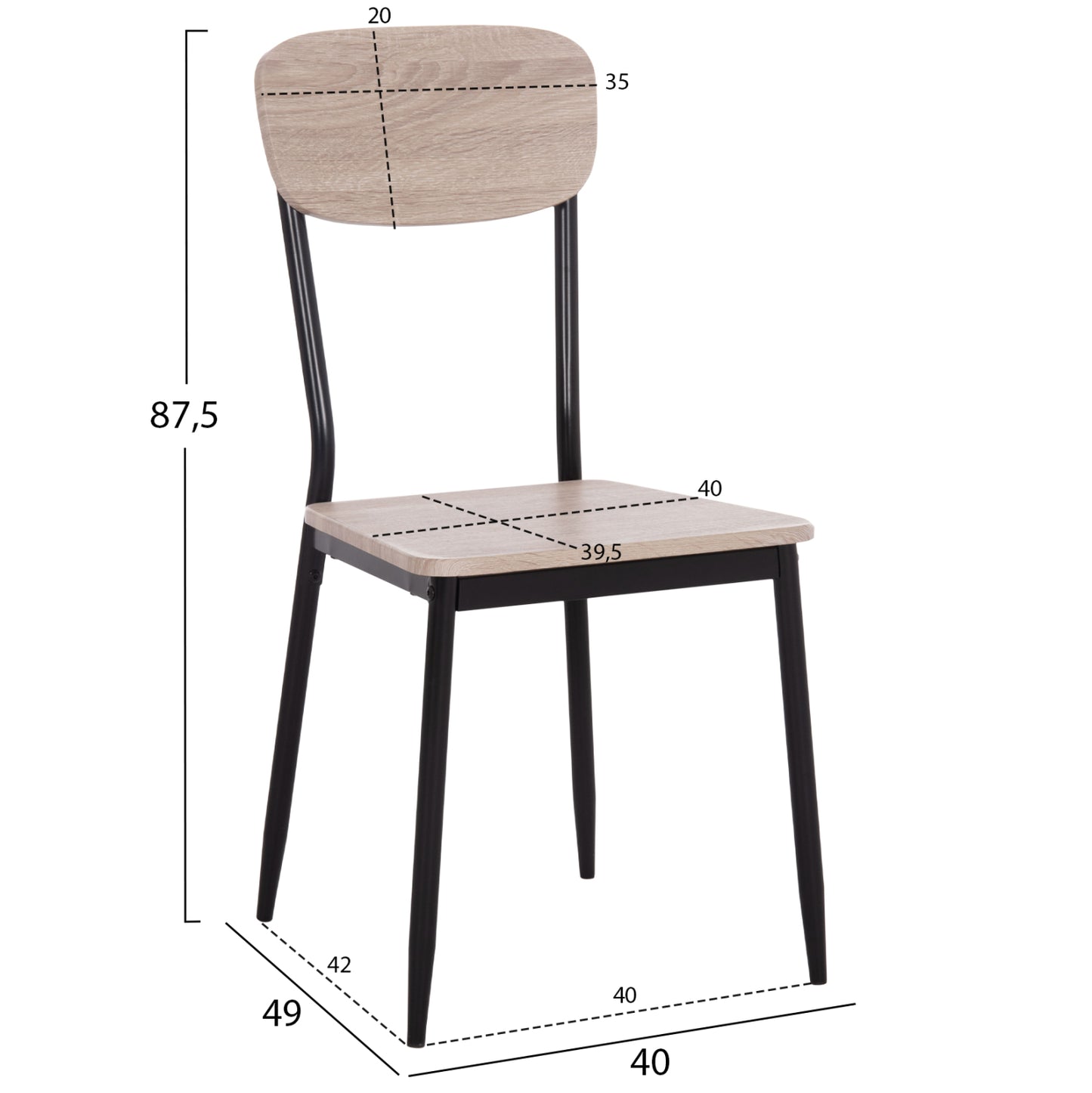 ΚΑΡΕΚΛΑ ΤΡΑΠΕΖΑΡΙΑΣ PAGET SONAMA ΜΕ ΜΑΥΡΑ ΠΟΔΙΑ 40x49x87.5