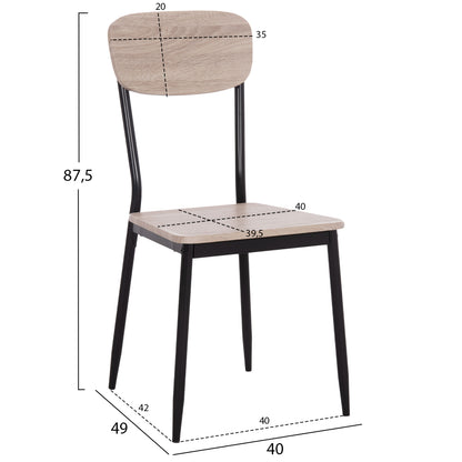 ΚΑΡΕΚΛΑ ΤΡΑΠΕΖΑΡΙΑΣ PAGET SONAMA ΜΕ ΜΑΥΡΑ ΠΟΔΙΑ 40x49x87.5