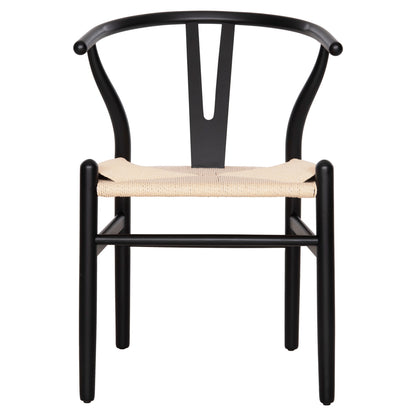 DINING CHAIR BRAVE BEECH WOOD BLACK ROPE BEIGE 54.5x53x75