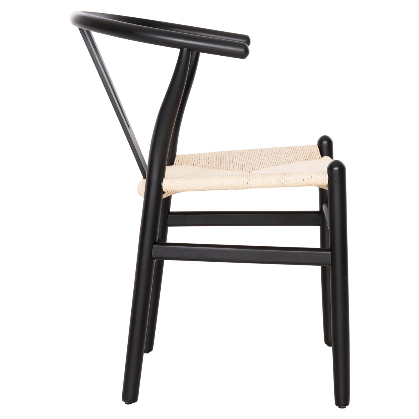 DINING CHAIR BRAVE BEECH WOOD BLACK ROPE BEIGE 54.5x53x75