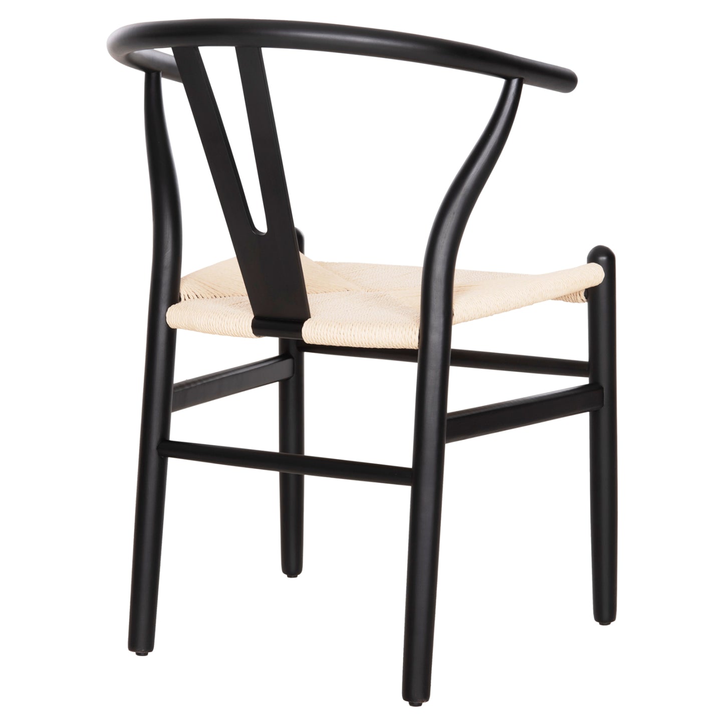DINING CHAIR BRAVE BEECH WOOD BLACK ROPE BEIGE 54.5x53x75