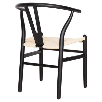 DINING CHAIR BRAVE BEECH WOOD BLACK ROPE BEIGE 54.5x53x75