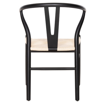 DINING CHAIR BRAVE BEECH WOOD BLACK ROPE BEIGE 54.5x53x75