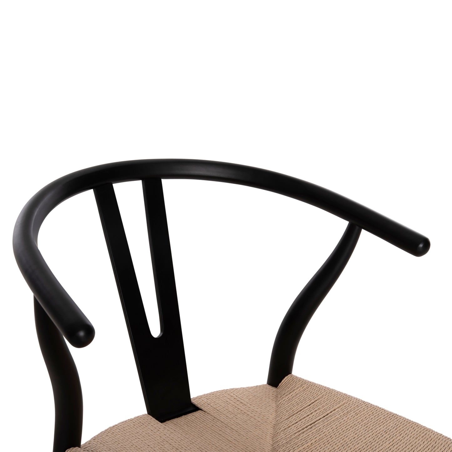 DINING CHAIR BRAVE BEECH WOOD BLACK ROPE BEIGE 54.5x53x75
