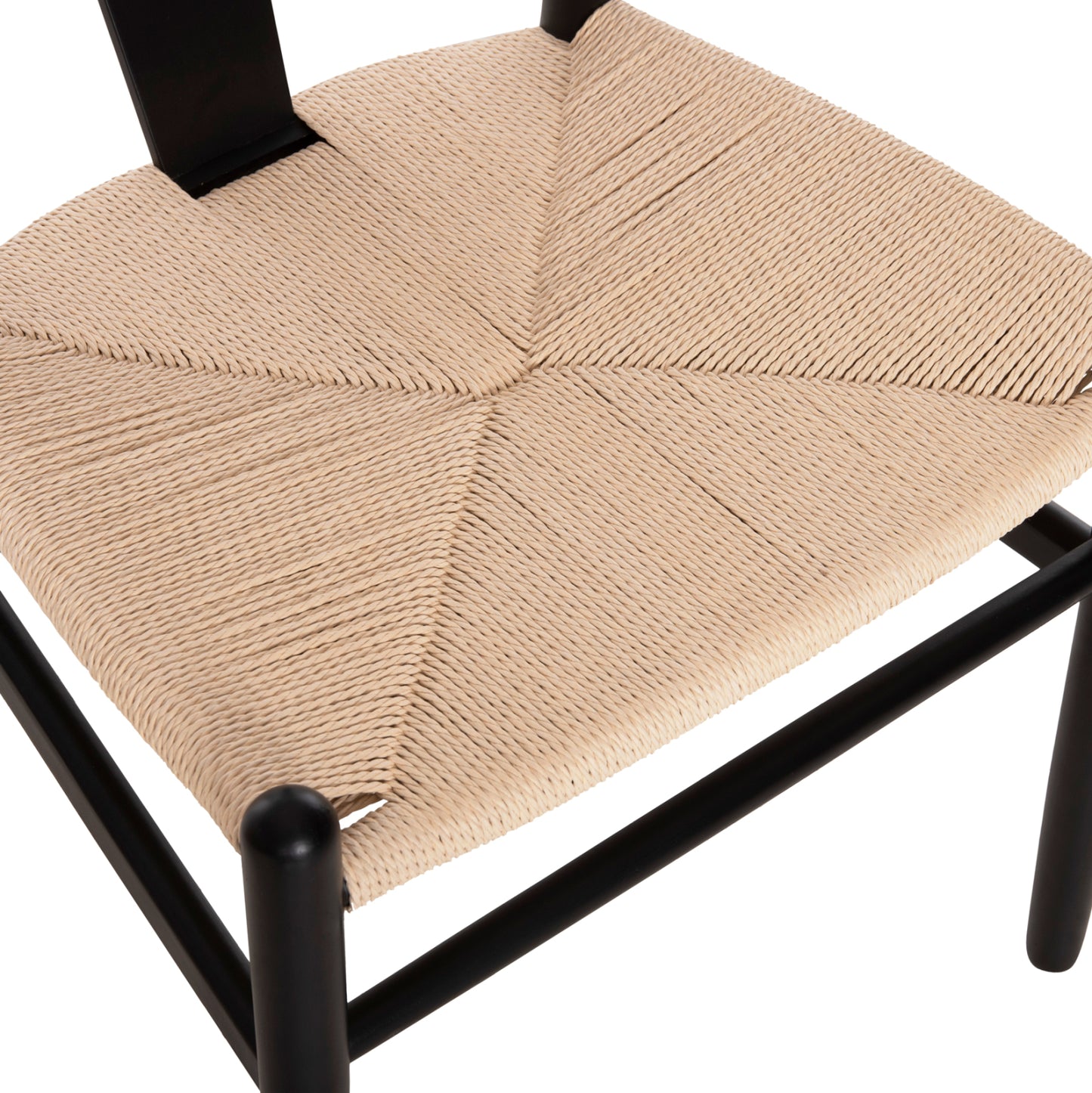DINING CHAIR BRAVE BEECH WOOD BLACK ROPE BEIGE 54.5x53x75
