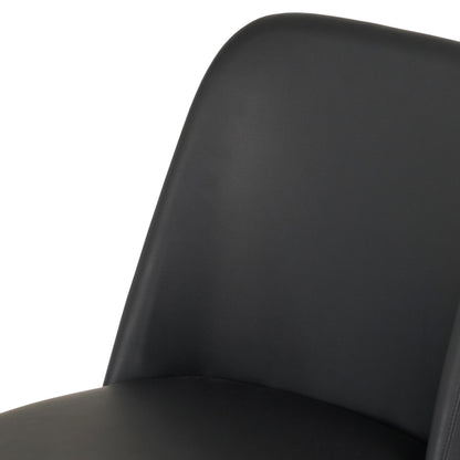 KΑΡΕΚΛΑ ΤΡΑΠΕΖΑΡΙΑΣ FURLAN RUBBERWOOD ΜΑΥΡΟ PU 54,5x58x86