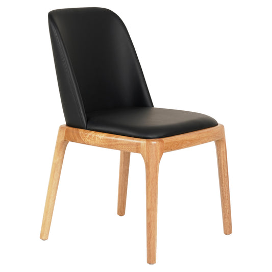 KΑΡΕΚΛΑ ΤΡΑΠΕΖΑΡΙΑΣ FURLAN RUBBERWOOD ΜΑΥΡΟ PU 54,5x58x86