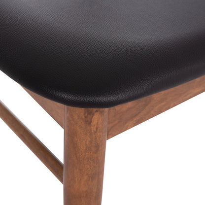 KΑΡΕΚΛΑ ΤΡΑΠΕΖΑΡΙΑΣ SEKOR ΚΑΡΥΔΙ RUBBERWOOD ΜΑΥΡΟ PU 51x48x79