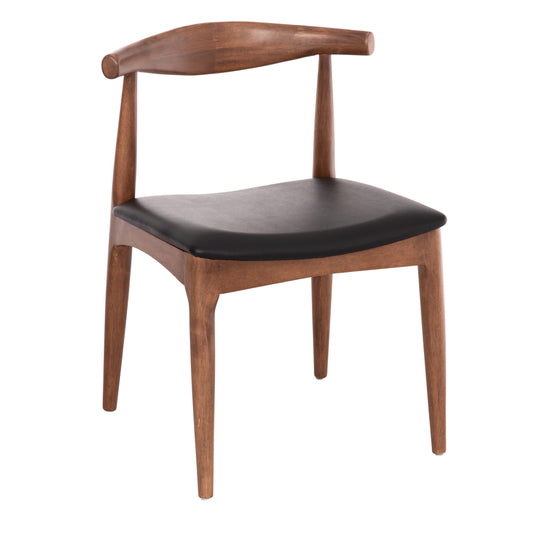ΚΑΡΕΚΛΑ ΤΡΑΠΕΖΑΡΙΑΣ ALOR RUBBERWOOD ΚΑΡΥΔΙ ΜΑΥΡΟ PU 55x51x75