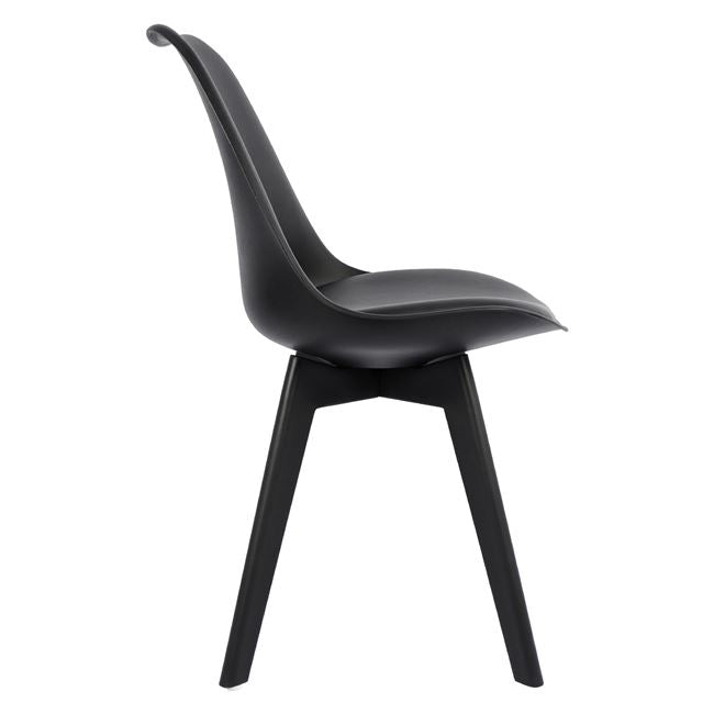 VEGAS CHAIR WITH BLACK PU POLYPROPYLENE LEG 48x56x82