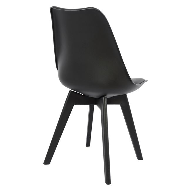 VEGAS CHAIR WITH BLACK PU POLYPROPYLENE LEG 48x56x82