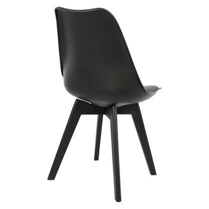 VEGAS CHAIR WITH BLACK PU POLYPROPYLENE LEG 48x56x82