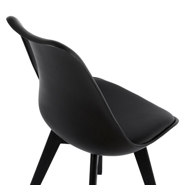 VEGAS CHAIR WITH BLACK PU POLYPROPYLENE LEG 48x56x82