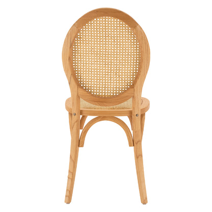 ΚΑΡΕΚΛΑ ΞΥΛΙΝΗ TINSLEY ΜΕ ΟΒΑΛ ΠΛΑΤΗ ΚΑΙ ΠΛΕΞΗ RATTAN ΣΕ ΦΥΣΙΚΗ ΑΠΟΧΡΩΣΗ 45x50x97
