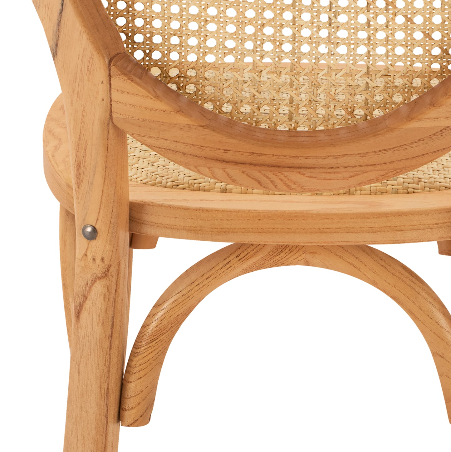 ΚΑΡΕΚΛΑ ΞΥΛΙΝΗ TINSLEY ΜΕ ΟΒΑΛ ΠΛΑΤΗ ΚΑΙ ΠΛΕΞΗ RATTAN ΣΕ ΦΥΣΙΚΗ ΑΠΟΧΡΩΣΗ 45x50x97