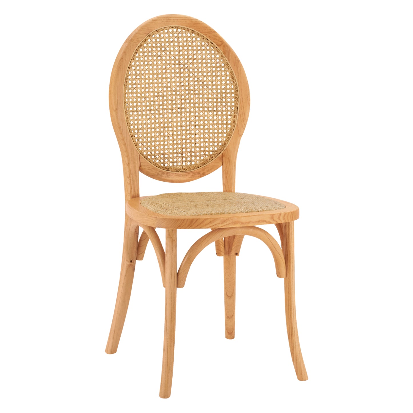 ΚΑΡΕΚΛΑ ΞΥΛΙΝΗ TINSLEY ΜΕ ΟΒΑΛ ΠΛΑΤΗ ΚΑΙ ΠΛΕΞΗ RATTAN ΣΕ ΦΥΣΙΚΗ ΑΠΟΧΡΩΣΗ 45x50x97