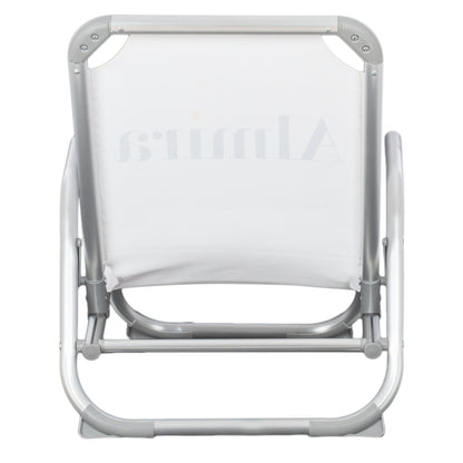 ALUMINUM BEACH CHAIR HEAVY-DUTY HIGH BACK ALMIRA WHITE 55x71x66