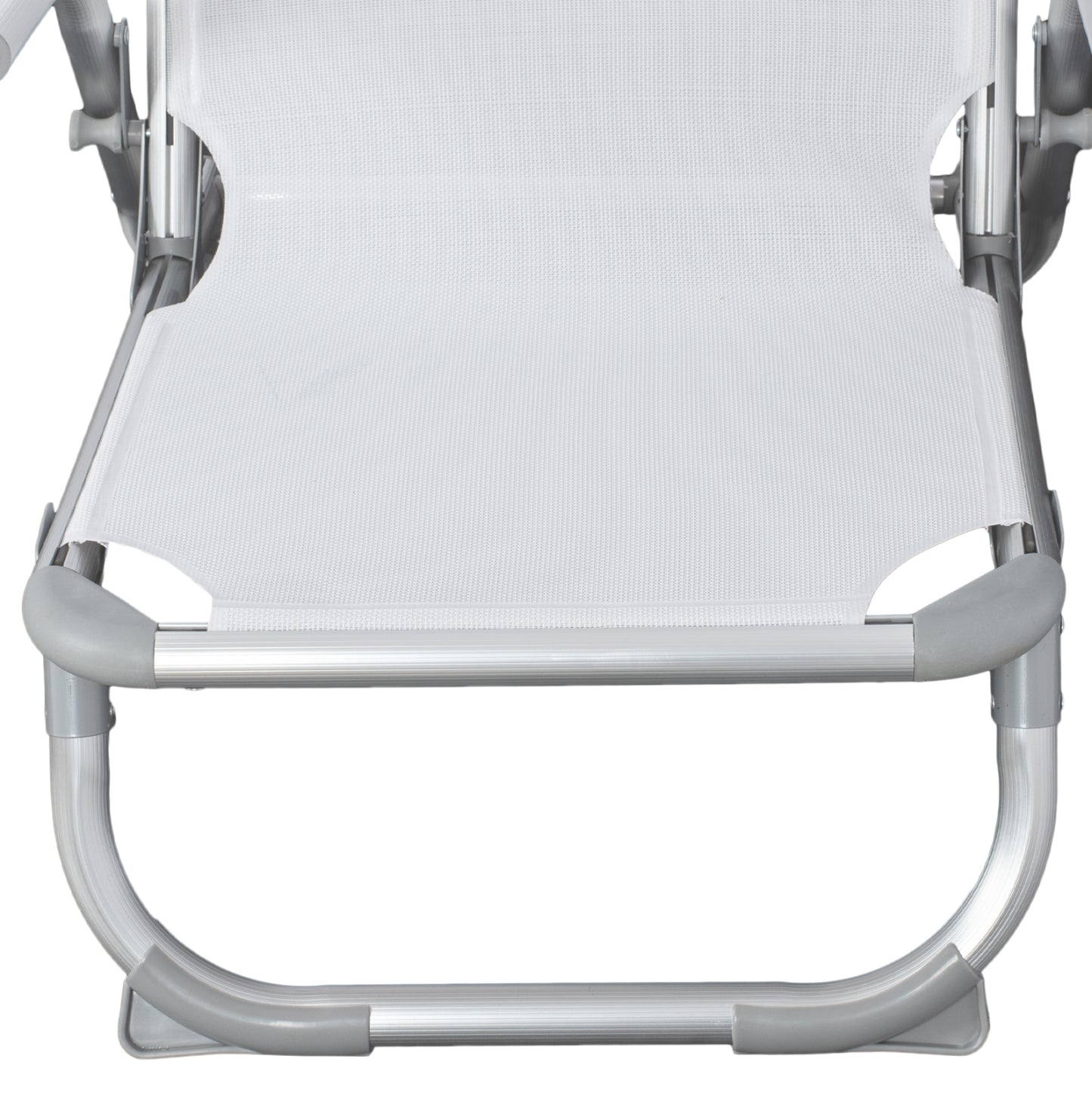 ALUMINUM BEACH CHAIR HEAVY-DUTY HIGH BACK ALMIRA WHITE 55x71x66