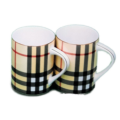 Σετ Κούπες Πορσελάνης Καρό