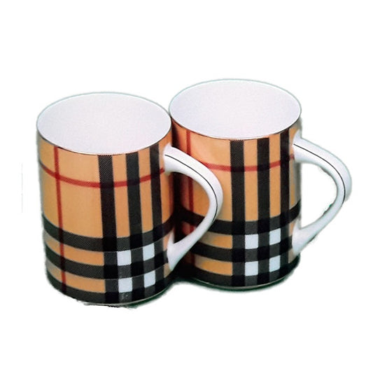 Σετ Κούπες Πορσελάνης Καρό