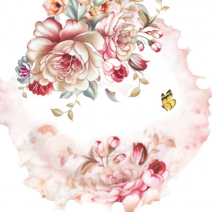 Σετ Πάστας & Πιατέλα 7 Tμχ Πορσελάνης σε Καπελιέρα Vintage Old Foley Bouquet