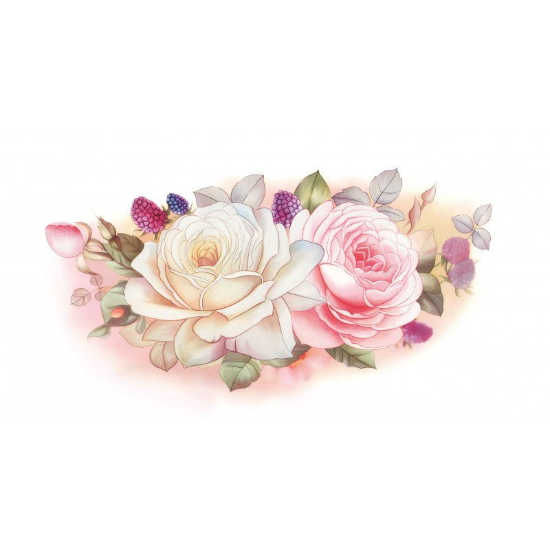 Σετ Πάστας & Πιατέλα 7 Τμχ Πορσελάνης σε Καπελιέρα Vintage Roses